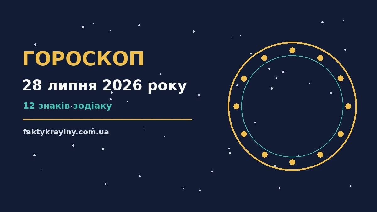 Гороскоп на 28 липня 2026 року: настрій і шанси дня для нових справ і розмов