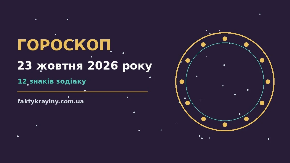 Гороскоп на 23 жовтня 2026 року: настрій і шанси дня для нових справ і розмов