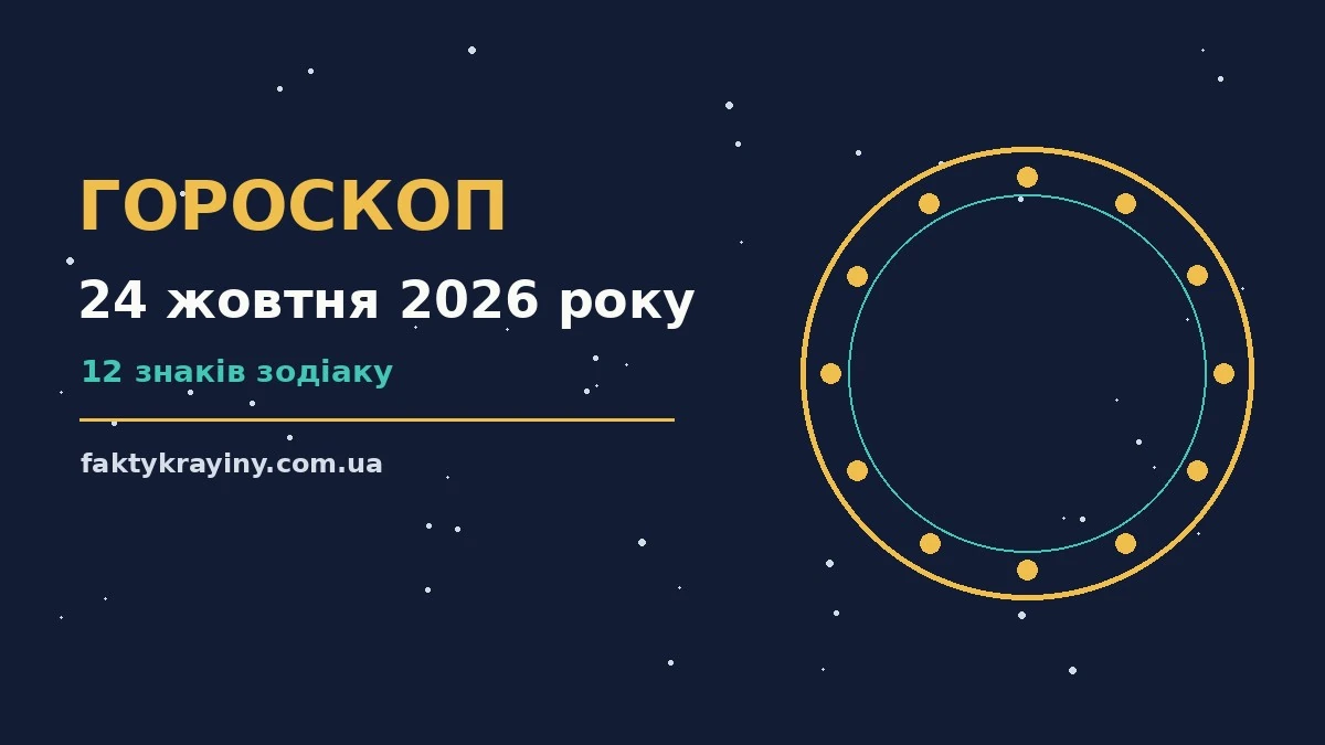 Гороскоп на 24 жовтня 2026 року: настрій і шанси дня для нових справ і розмов