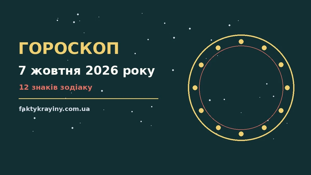 Гороскоп на 7 жовтня 2026 року: настрій і шанси дня для нових справ і розмов